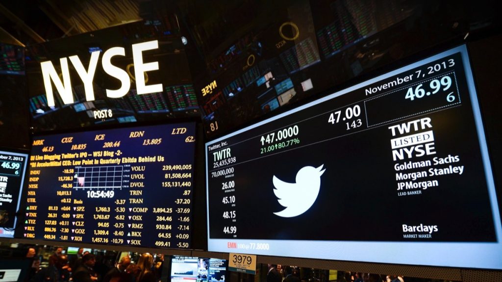 Aktietavlor på New Yorkbörsen