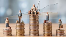 Bilden skildrar skillnaden mellan män och kvinnors pension.