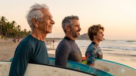 Tre generationers surfare.