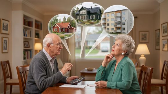 två pensionärer funderar på att downsiza för att få mer pengar över som pensionärer.