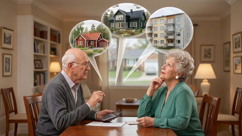 två pensionärer funderar på att downsiza för att få mer pengar över som pensionärer.